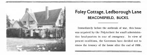 Photo of Foley Cottage, Beaconsfield, where the Poly HQ evacuated to