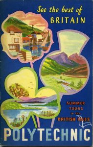 Cover of a holiday brochure advertising British holidays