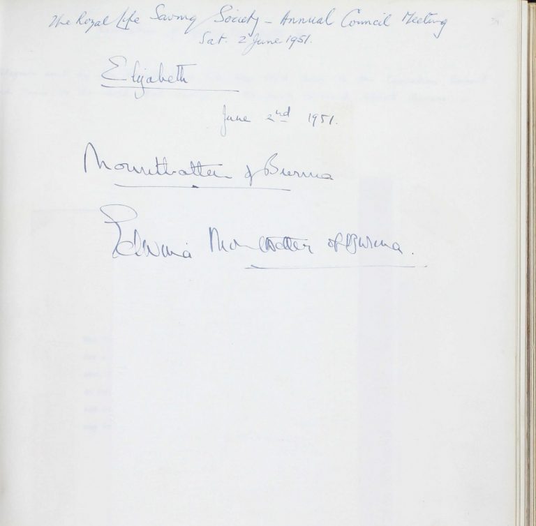 1951 Queen Visitors Book