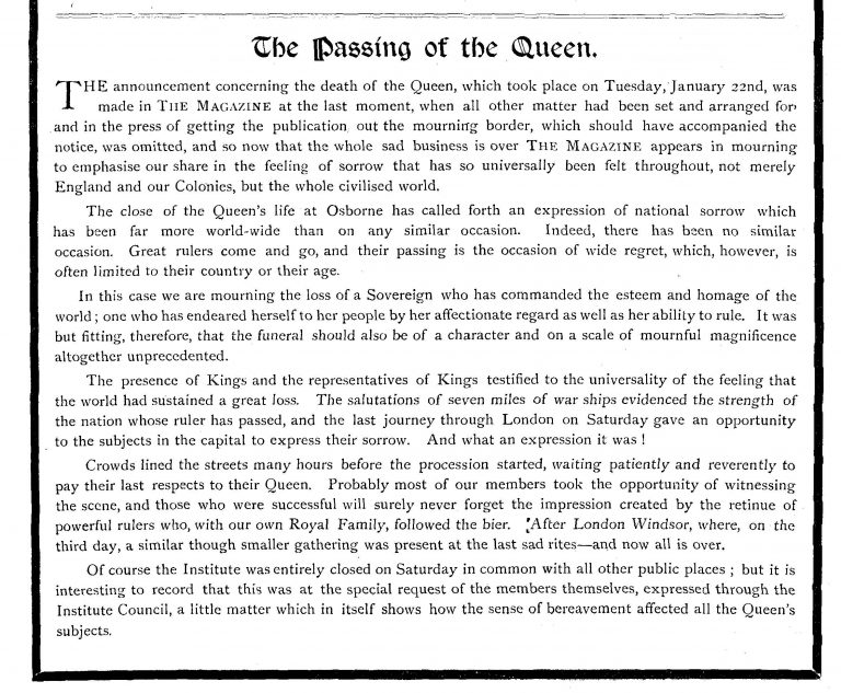 Queen Victoria 6 Feb 1901