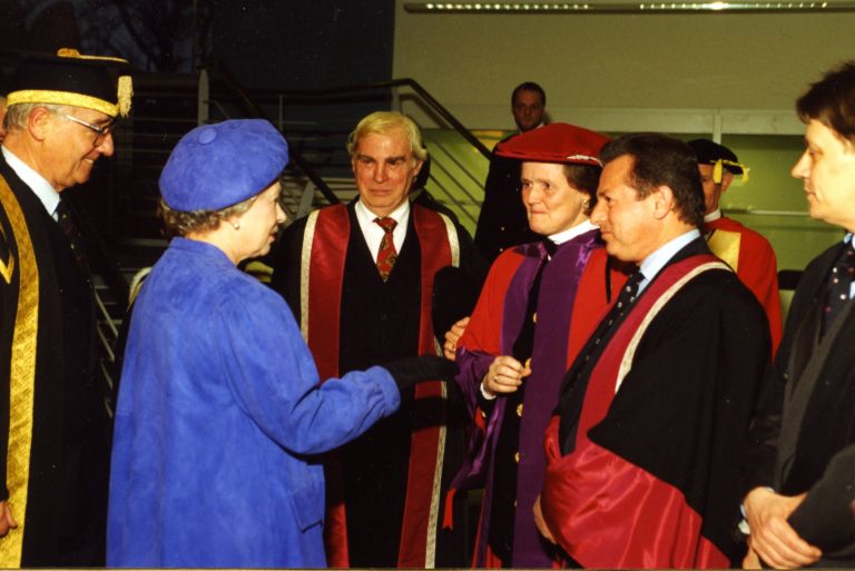 UOW_6_4_b_2 HM and Dame Mary Hogg Harrow 1995